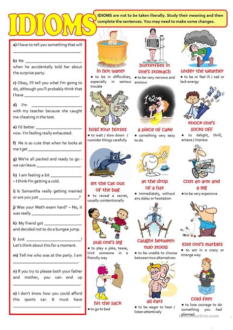 free english idioms test